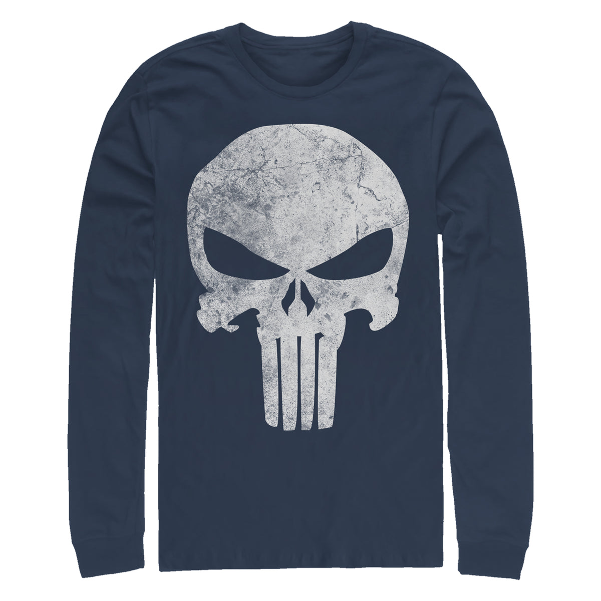 Men's Marvel Punisher Distresskull Long Sleeve T-Shirt